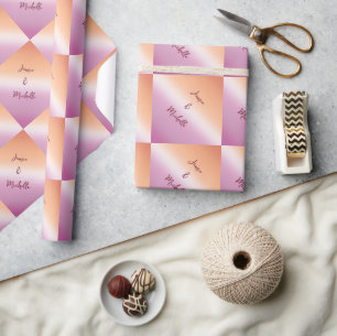 Lesbische Hochzeits-Pride-Flaggen-Farbenverlauf Geschenkpapier