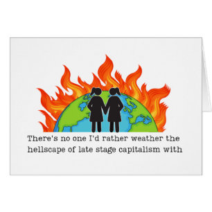 Lesbische Jubiläumsblase Funny Progressive Card