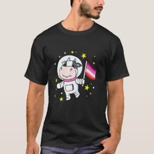 Lesbische Kuh im Weltraum Lesbe T-Shirt