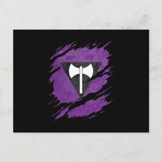 Lesbische Labrys-Flag-Ripped Reveal Postkarte