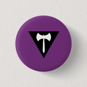Lesbische Labrys-Pride-Flagge Button