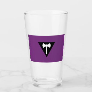 Lesbische Labrys-Pride-Flagge Glas