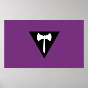 Lesbische Labrys-Pride-Flagge Poster