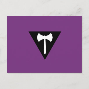 Lesbische Labrys-Pride-Flagge Postkarte