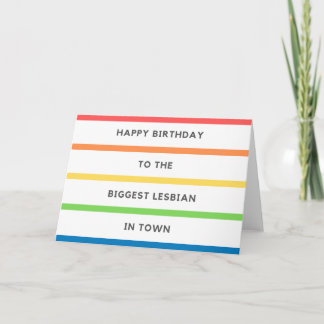 Lesbische LGBT-Geburtstagskarte Karte