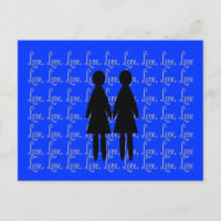 lesbische "LIEBE"-Silhouetten