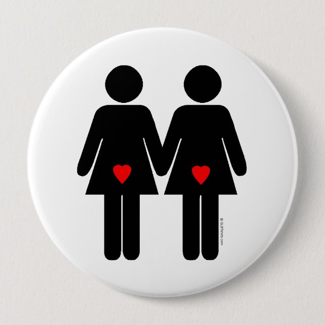 Lesbische Liebhaber Button (Vorderseite)