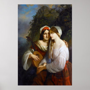 Lesbische Liebhaber der italienischen Renaissance Poster