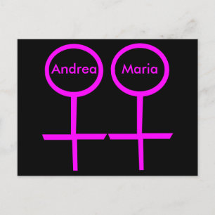 Lesbische Liebhaber individuell anpassbare Postkar Postkarte