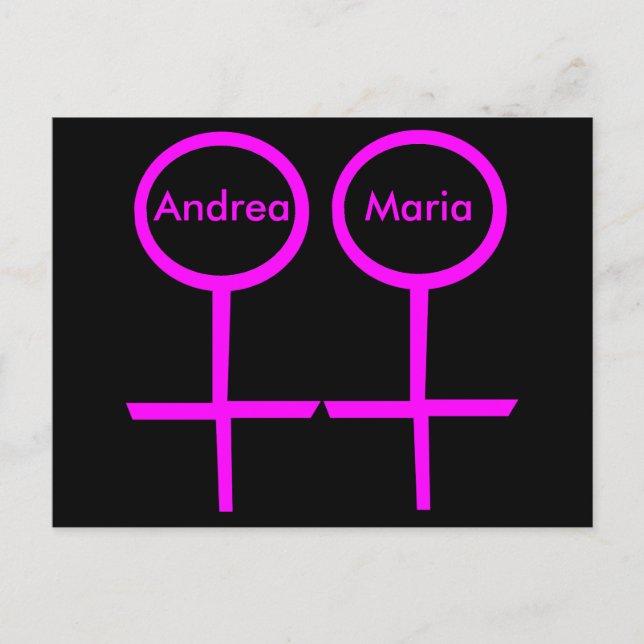 Lesbische Liebhaber individuell anpassbare Postkar Postkarte (Vorderseite)
