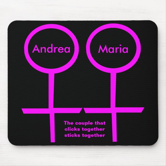 Lesbische Liebhaber individuell gestaltbare Mousep Mousepad (Vorne)