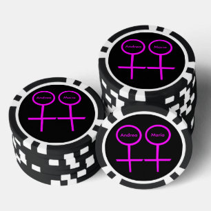 Lesbische Liebhaber Personalisiert Pokerchips
