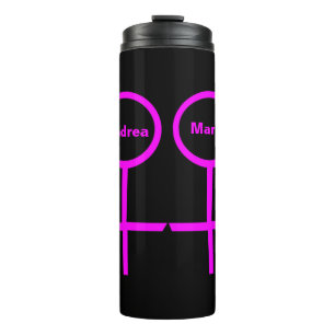 Lesbische Liebhaber Personalisiert Tumbler Thermosbecher