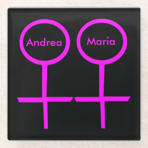 Lesbische Liebhaber Personalisierter Untersetzer