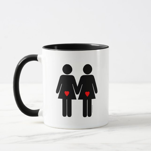 Lesbische Liebhaber Tasse (Links)