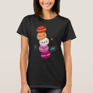 Lesbische Makronen Lesbische Pride-Flagge LGBTQ Pr T-Shirt