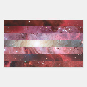 Lesbische Nebulaflaggenaufkleber Rechteckiger Aufkleber