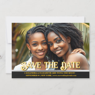 Lesbische Paare Hochzeitsankündigung Foto schwul Einladung