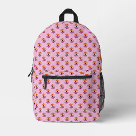 Lesbische Pride Blume Muster LGBTQIA Preis 2024 Bedruckter Rucksack