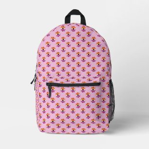 Lesbische Pride Blume Muster LGBTQIA Preis 2024 Bedruckter Rucksack
