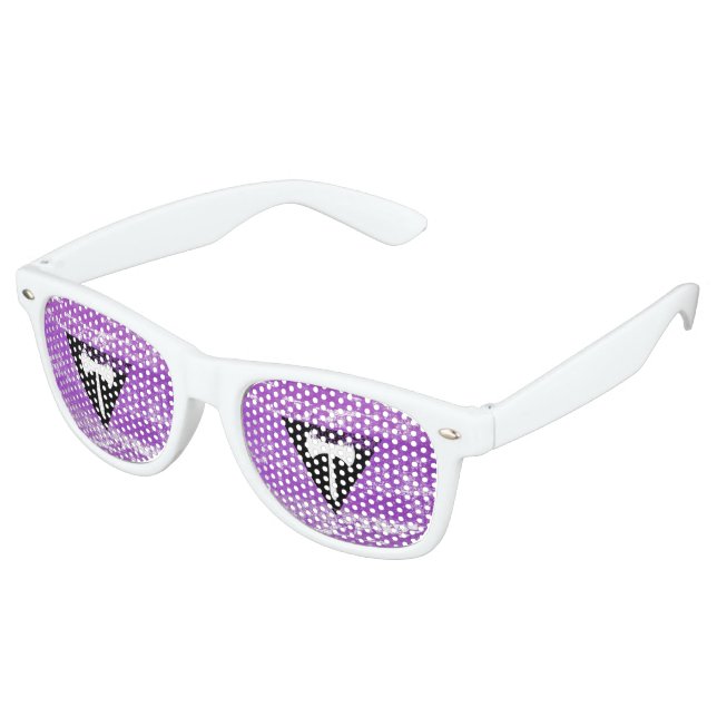 Lesbische Pride-Farbe (Labrys) Partybrille (Schrägansicht)