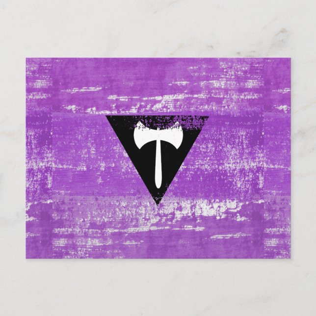 Lesbische Pride-Farbe (Labrys) Postkarte (Vorderseite)