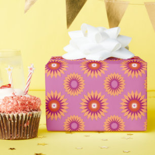Lesbische Pride-Farben / rosa Blume Geschenkpapier