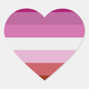 Lesbische Pride Flag Herzkleber Herz-Aufkleber