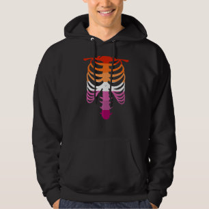 Lesbische Pride Flag Skeleton Lesbian Hoodie