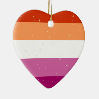 Lesbische Pride Flag Weihnachtsdekoration Keramik Ornament