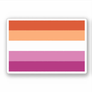Lesbische Pride-Flagge (5 Streifen) Aufkleber