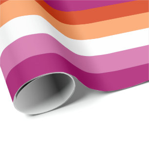 Lesbische Pride-Flagge (5 Streifen) Geschenkpapier
