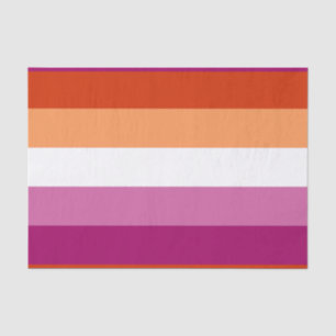 Lesbische Pride-Flagge (5 Streifen) Seidenpapier