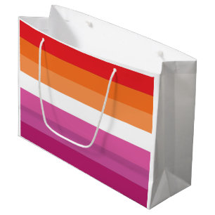 Lesbische Pride-Flagge Große Geschenktüte