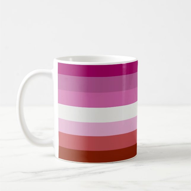 Lesbische Pride-Flagge Kaffeetasse (Links)