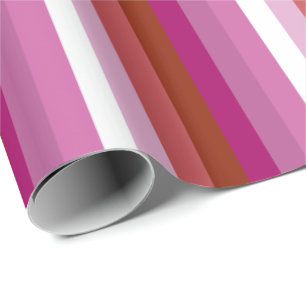 Lesbische Pride-Flagge vertikal Geschenkpapier