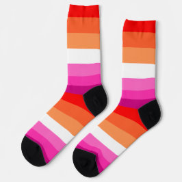 Lesbische PRIDE-Flaggensocken Socken