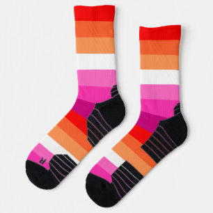 Lesbische PRIDE-Flaggensocken Socken