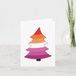 Lesbische Pride Holigay Tree Holiday Card Feiertagskarte