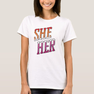 Lesbische Pronomen Sie Ihr T-Shirt