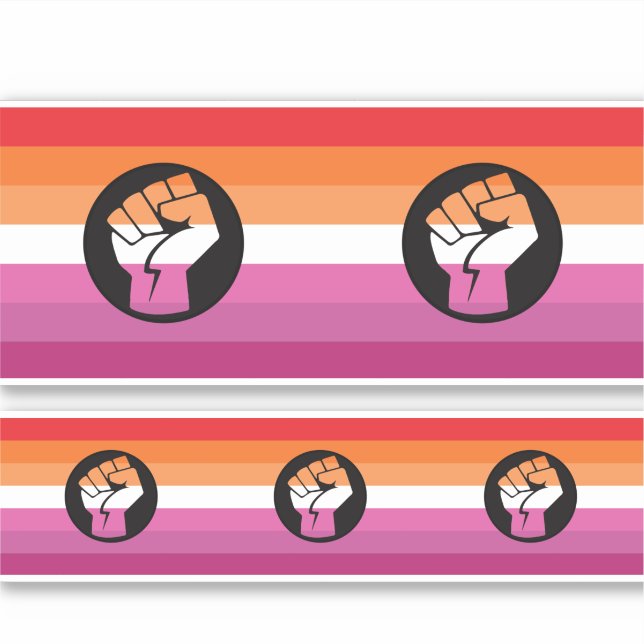 Lesbische Protestflagge Aufkleber (Vorderseite)