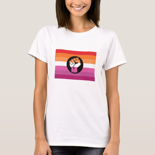 Lesbische Protestflagge T-Shirt (Vorderseite)