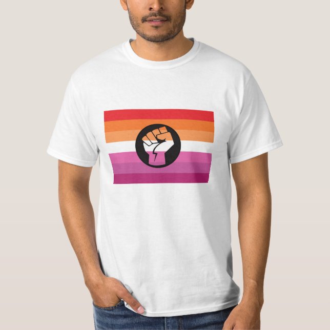 Lesbische Protestflagge T-Shirt (Vorderseite)