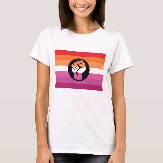 Lesbische Protestflagge T-Shirt (Vorderseite)