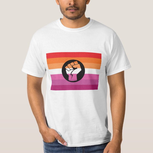 Lesbische Protestflagge T-Shirt (Vorderseite)
