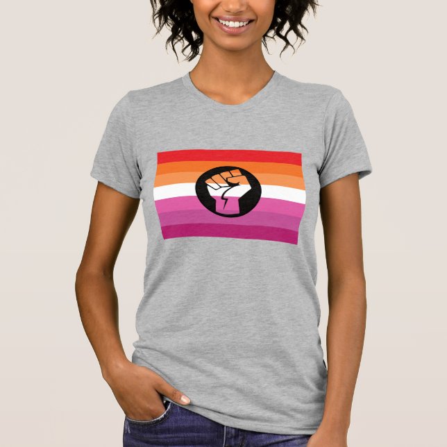 Lesbische Protestflagge T-Shirt (Vorderseite)