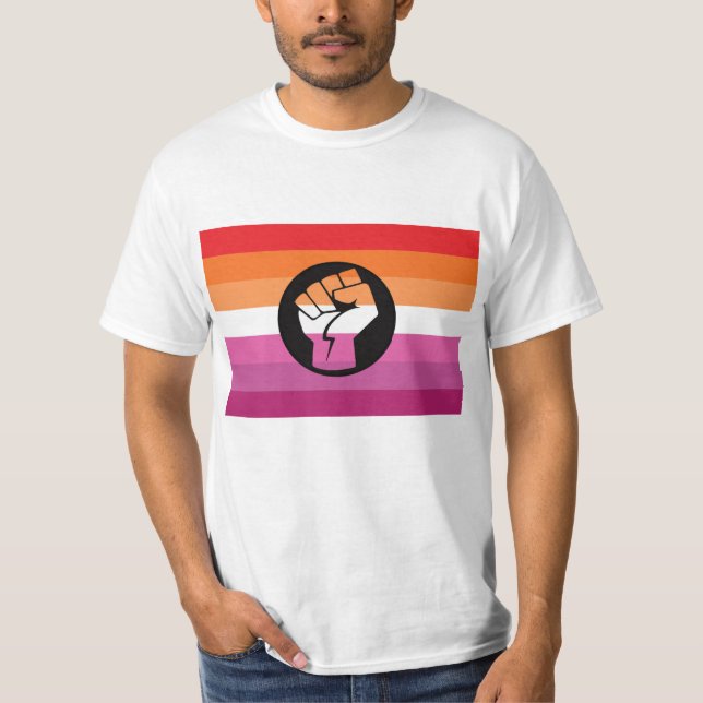 Lesbische Protestflagge T-Shirt (Vorderseite)