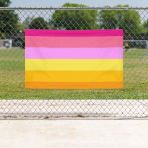 Lesbische Regenbogenflagge (Dämmerung) Banner