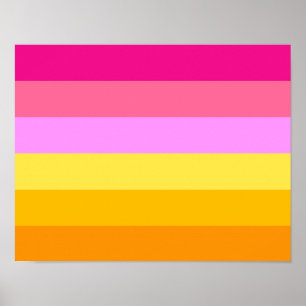 Lesbische Regenbogenflagge (Dämmerung) Poster