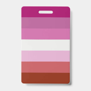 Lesbische Regenbogenflagge LGBTQ Ausweis